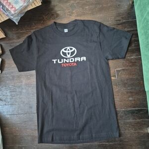 Toyota Tundra Graphic Tee Black NWOT Small 100% Cotton front/back graphics.